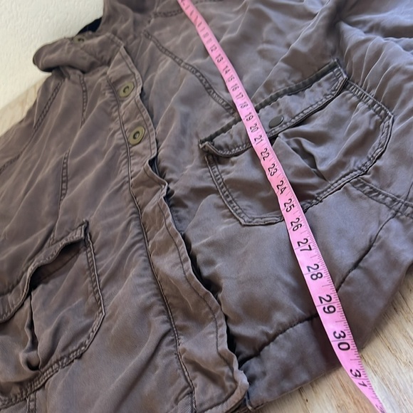 ANTHROPOLOGIE l Hei Hei Taupe Brown Todra Crushed Velvet Neck Lined Cape M/L - Picture 11 of 14